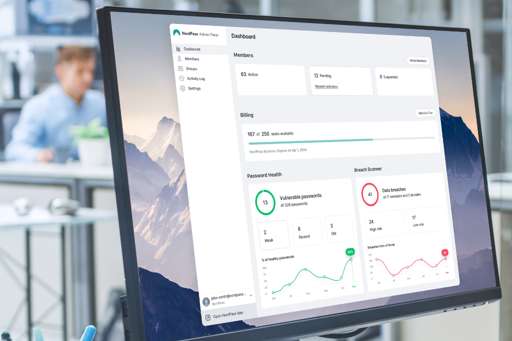NordPass Business Centralized Admin Dashboard